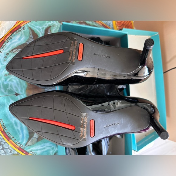 New in box black patent leather pumps Rockport 7.5cm - Picture 3 of 5